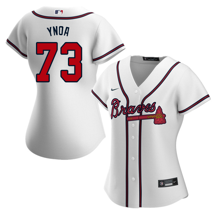 Nike Women #73 Huascar Ynoa Atlanta Braves Baseball Jerseys Sale-White